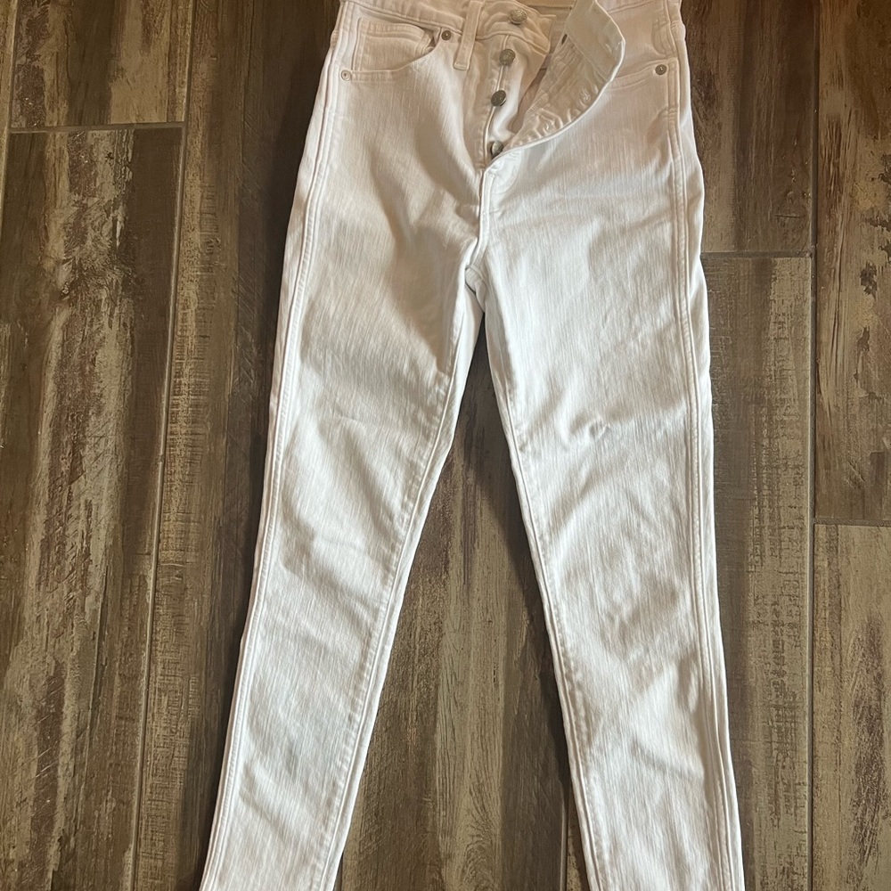 Madewell 10” High-Rise Skinny Crop Size 26 (White)